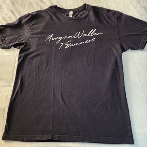 Next Level America Morgan Wallen Black Graphic Tshirt Size XL 7 Summers